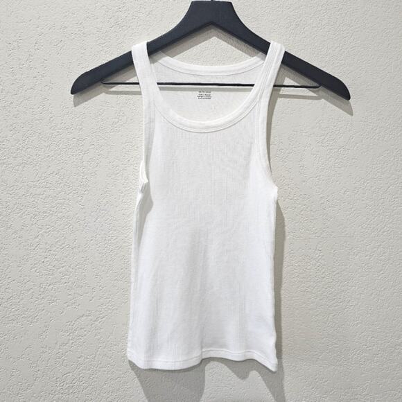 NWT AE White Ribbed Tank - Picture 1 of 5